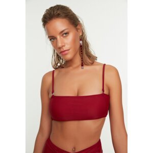 Trendyol Claret Red Bandeau Bikini Top