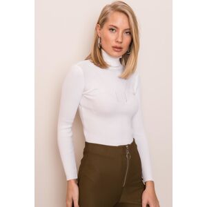 White BSL turtleneck blouse