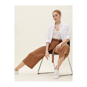 Koton Tie Waist Wide Leg Trousers