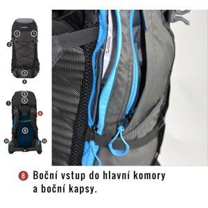 Batoh HUSKY Ultralight Ribon 60l modrá