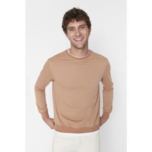 Trendyol Men's Camel Basic Regular/Normal Fit Sweatshirt