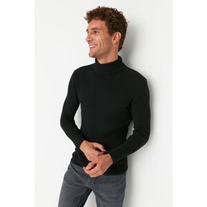 Trendyol Black-Anthracite Men's Fitted Tight Fit Turtleneck Elastic Knit 2-Pack Knitwear Sweater