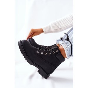Women's Leather Hiking Boots Big Star II274446 Black