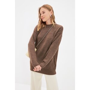 Trendyol Brown High Neck Knitwear Sweater
