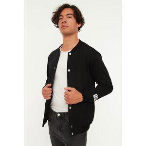 Trendyol Black Men's Regular Fit 100% Cotton Cardigan