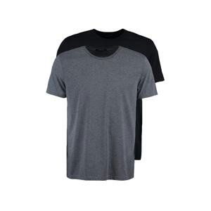 Trendyol Anthracite-Black Men's Basic 2-Pack Slim/Slim Fit Crew Neck T-Shirt