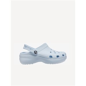 Světle modré dámské pantofle na platformě Crocs Classic Platfrorm - Dámské