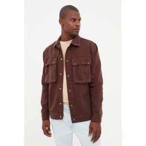 Trendyol Men's Brown Big Pocket Trucker Jacket