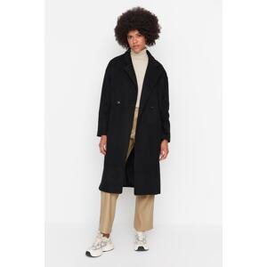 Trendyol Black Oversize Premium Woolen Cachet Coat