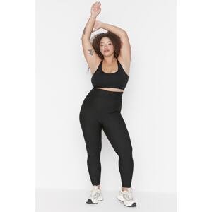 Trendyol Curve Black Knitted High Waist Sports Tights