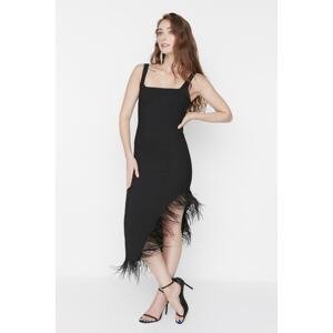 Trendyol Black Otriche Woven Elegant Evening Dress