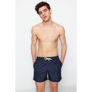 Trendyol Navy Blue Men's Basic Standard Size Swimsuit Sea Shorts