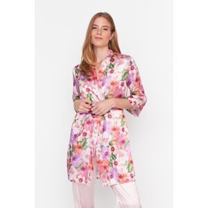 Trendyol Multicolored Floral Patterned Woven Dressing Gown