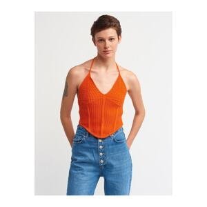 Dilvin 10142 Barbell Neck Knitwear Undershirt-orange