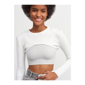 Dilvin Women's Ecru Bolero Sweater