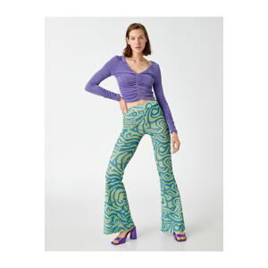 Koton Spanish Hem Printed Trousers