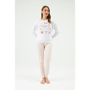 Dagi Ecru Crew Neck Pajama Top