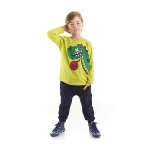 Denokids Rawr Dinosaur Boys T-shirt Trousers Set