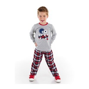 Denokids Smiley Boy Plaid Boy T-shirt Trousers Suit