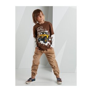 Mushi Jeep Boy T-shirt Gabardine Trousers Set