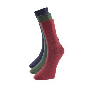 Trendyol Multicolor Men's Cotton Textured 3-Pack Crewneck Socks