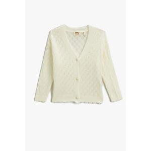 Koton Girls Ecru Cardigan