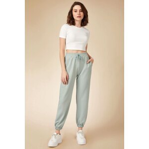 Happiness İstanbul Women's Teak Green Sweatpants With Pockets