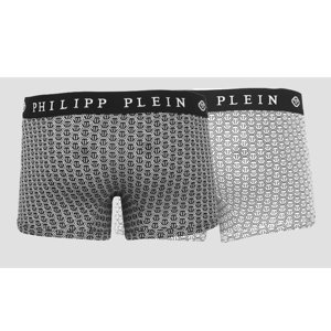 Pánské boxerky Philipp Plein UUPB41-99_BI-PACK_BLK-WHT