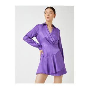 Koton Satin Wrap Mini Dress