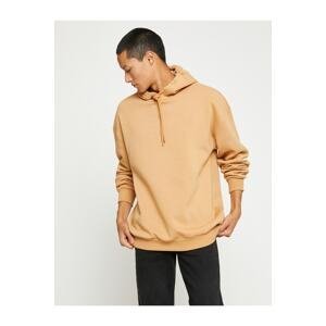 Koton Hooded Oversize Sweatshirt Ribbed Long Sleeve