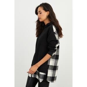 Cool & Sexy Women's Black Blocky Quilted Sweatshirt