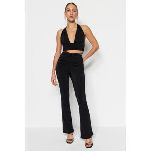 Trendyol Black Knitted Piping Trousers