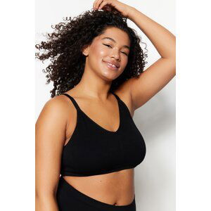 Trendyol Curve Black Strappy Seamless Bra