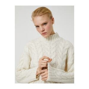 Koton Şahika Ercümen X - Knit Patterned Half Turtleneck Sweater