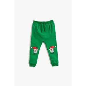Koton Jogger Sweatpants New Year's Themed Santa Claus Printed with Pockets