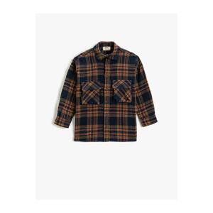 Koton Lumberjack Shirt Double Flap Pocket Long Sleeve