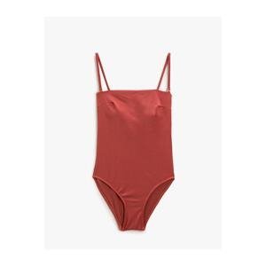 Koton Basic Strapless Swimsuit Covered Thin Straps