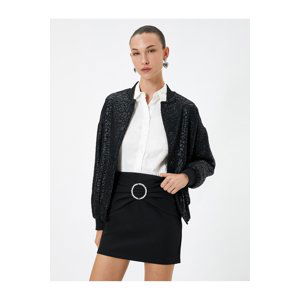 Koton Rachel Araz X - Bow and Stone Buckle Mini Skirt