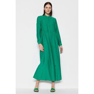 Trendyol Green Judge Collar Woven Shirt Dress