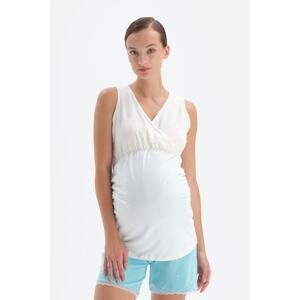 Dagi White Cotton Maternity Undershirt