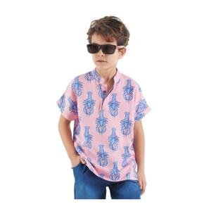 Mushi Lobster Boy Pink Short Sleeve Summer Shirt