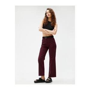 Koton High Waist Cargo Pants with Side Pocket Detail