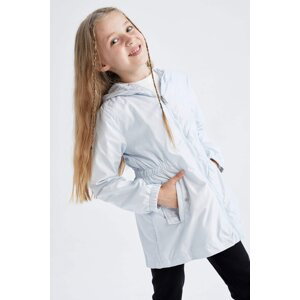 DEFACTO Girl Regular Fit Long Sleeve Kangaroo Pocket Raincoat