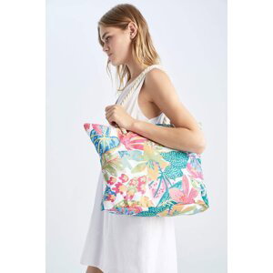 DEFACTO Women's Leaf Patterned Beach Bag