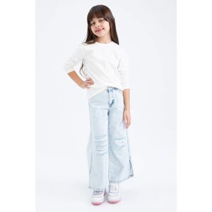 DEFACTO Girl Wide Leg Ripped Detailed Wide Leg Trousers
