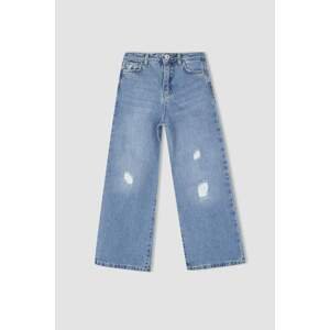 DEFACTO Girl Ripped Wide Leg Jean Trousers