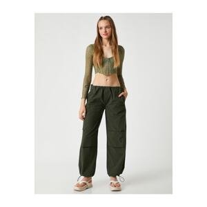 Koton Parachute Trousers with Pocket Detail Elastic Waist and Cuff