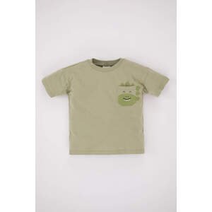 DEFACTO Baby Boy Printed Combed Cotton Short Sleeve T-Shirt