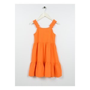 Koton Plain Orange Girl's Long Dress 3skg80075aw