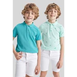 DEFACTO Boy Regular Fit 2-pack Short Sleeve Polo T-Shirt